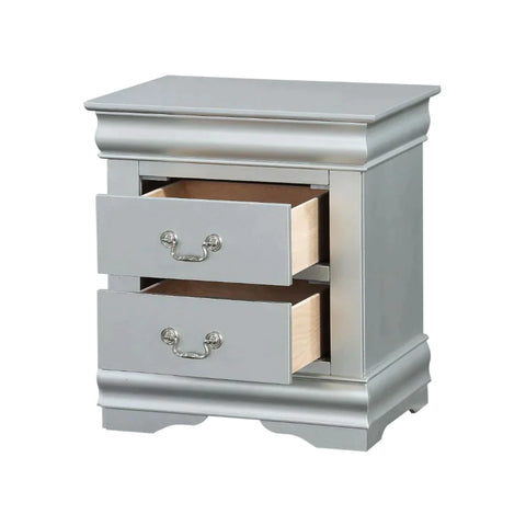 Louis Philippe III Platinum Nightstand Model 26703 By ACME Furniture