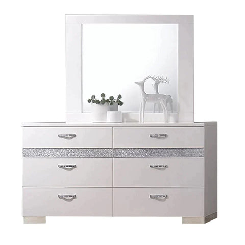 Naima II White High Gloss Dresser Model 26775 By ACME Furniture
