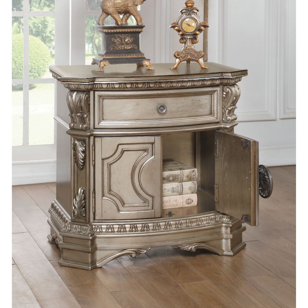 ACME Northville Antique Silver Finish Northville Nightstand Model 26935