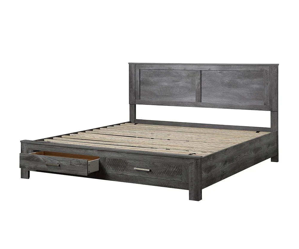 Vidalia Rustic Gray Oak Queen Bed Model 27330Q By ACME Furniture