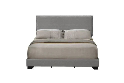 Leandros Light Gray Fabric Queen Bed Model 27430Q By ACME Furniture