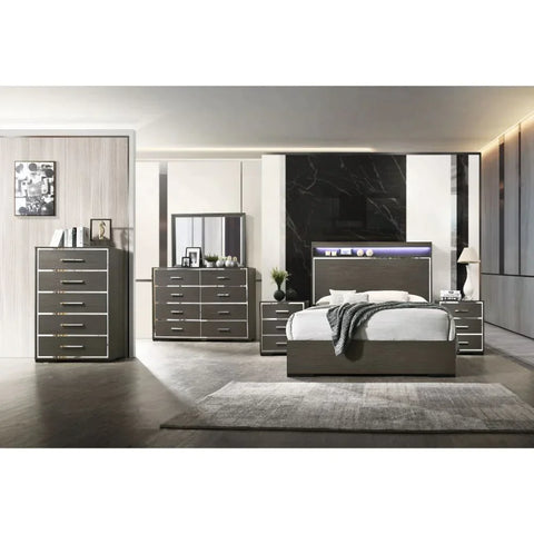 Escher Gray Oak Nightstand Model 27653 By ACME Furniture