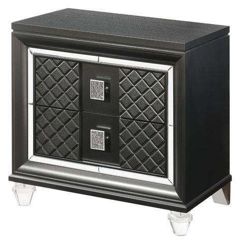 ACME Sawyer Metallic Gray Finish Sawyer Nightstand Model 27973