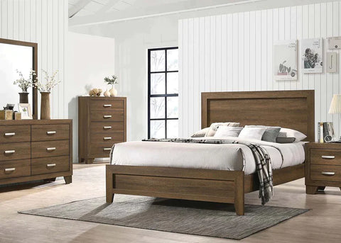 Miquell Oak Eastern King Bed Model 28047EK By ACME Furniture