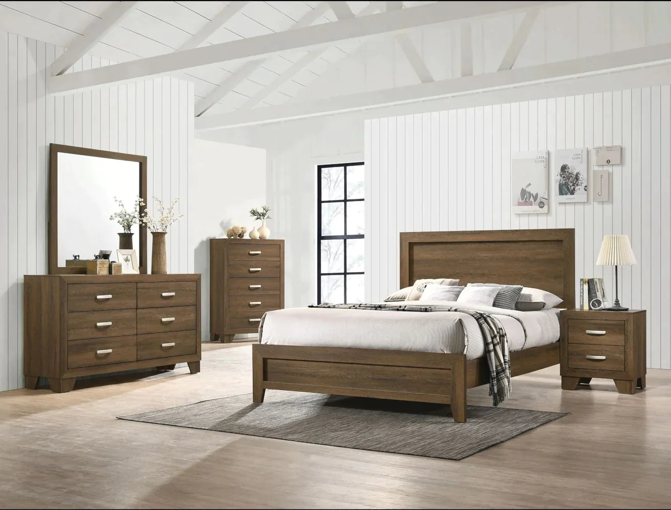Miquell Oak Mirror Model 28054 By ACME Furniture