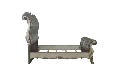 Dresden Vintage Bone White & PU Eastern King Bed Model 28187EK By ACME Furniture