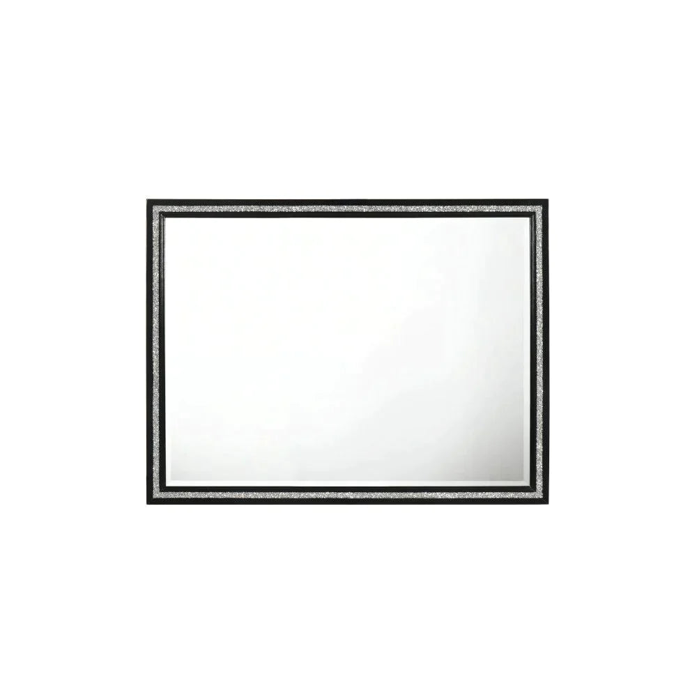 Haiden Weathered Black Finish Mirror Model 28434 By ACME Furniture