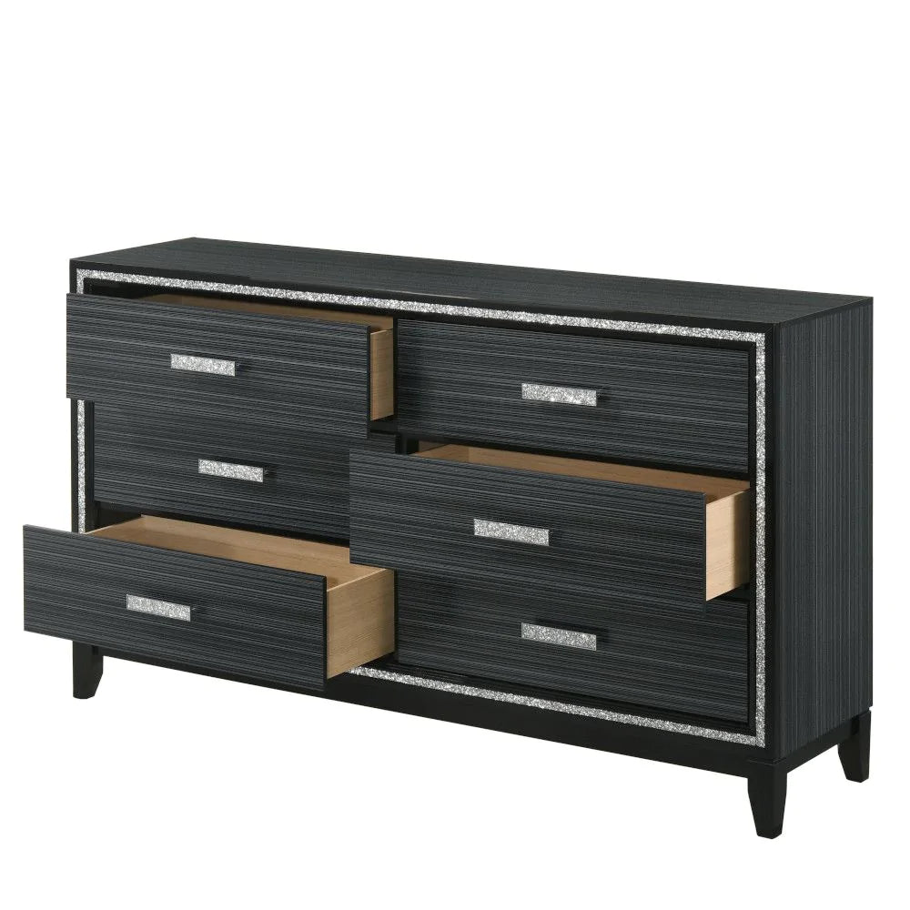 Haiden Weathered Black Finish Dresser Model 28435 By ACME Furniture