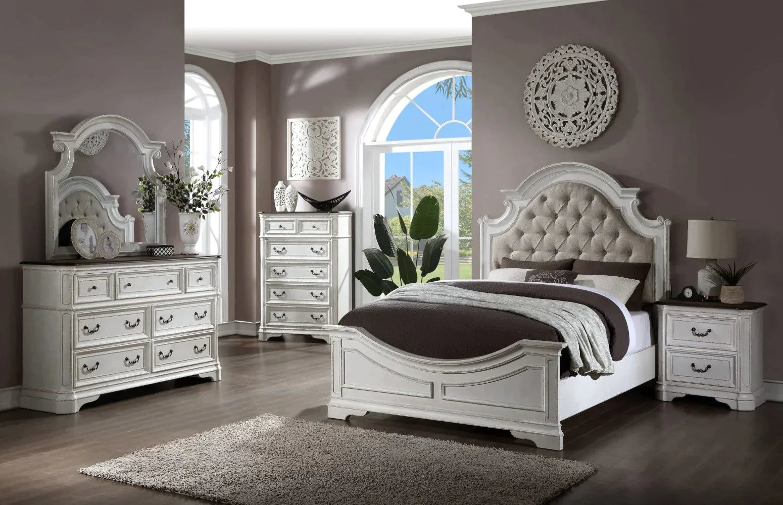Florian Antique White & Oak Finish Chest Model 28726 By ACME Furniture
