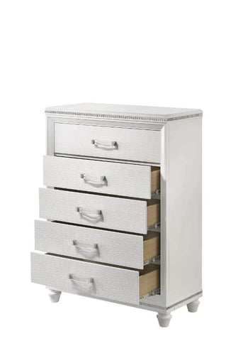 Sadie White Finish Chest Model 28746 By ACME Furniture