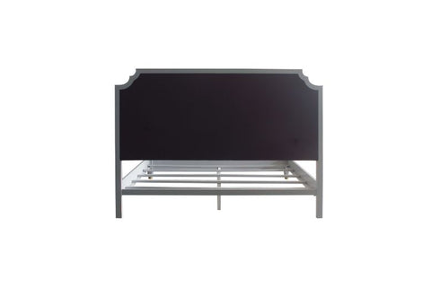 ACME House Marchese Two Tone Beige Fabric & Pearl Gray Finish House Marchese Eastern King Bed Model 28877EK