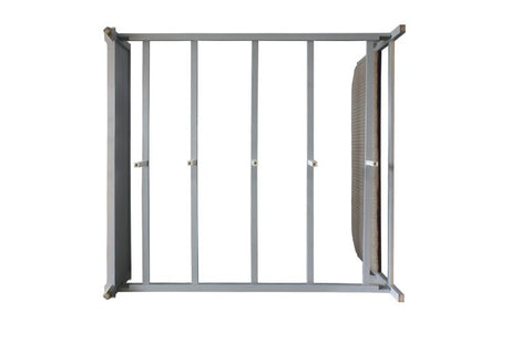 ACME House Marchese Two Tone Beige Fabric & Pearl Gray Finish House Marchese Eastern King Bed Model 28877EK