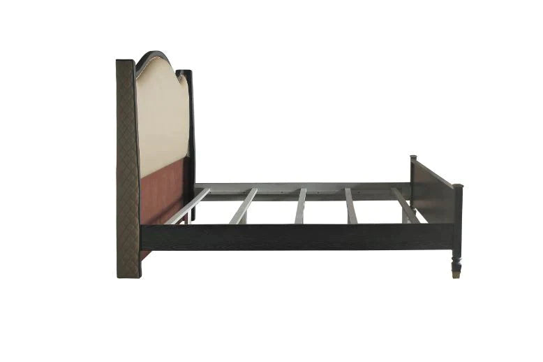 House Marchese Tan PU & Tobacco Finish California King Bed Model 28894CK By ACME Furniture