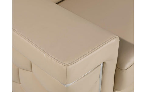 296 Beige Sofa – Genuine LeatherModel:  296-BEIGE-S