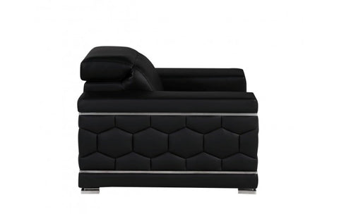 296 Black Chair – Genuine LeatherModel:  296-BLACK-CH