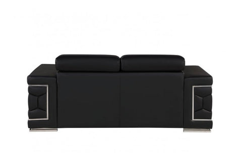296 Black Loveseat – Genuine LeatherModel:  296-BLACK-L