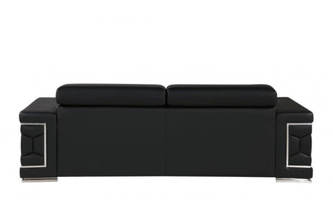 296 Black Sofa – Genuine LeatherModel:  296-BLACK-S