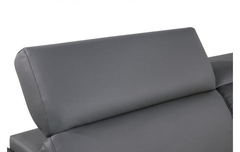 296 Dark Gray Sofa – Genuine LeatherModel:  296-GREY-S
