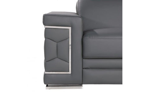 296 Dark Gray Sofa – Genuine LeatherModel:  296-GREY-S