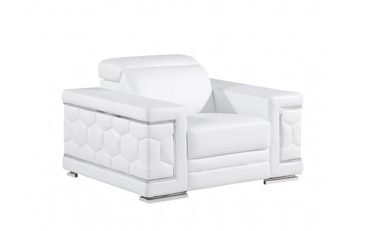 296 White Chair – Genuine LeatherModel:  296-WHITE-CH