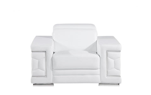 296 White Chair – Genuine LeatherModel:  296-WHITE-CH