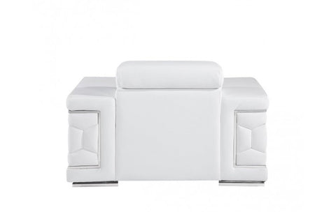 296 White Chair – Genuine LeatherModel:  296-WHITE-CH