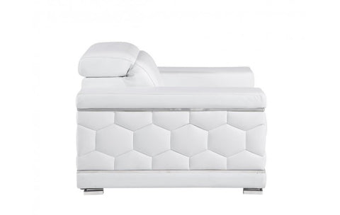 296 White Chair – Genuine LeatherModel:  296-WHITE-CH