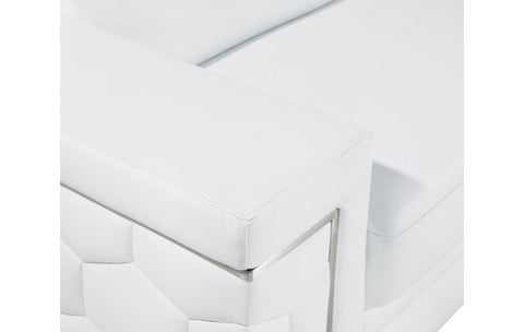 296 White Sofa – Genuine LeatherModel:  296-WHITE-S