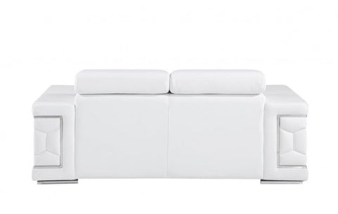 296 White Loveseat – Genuine LeatherModel:  296-WHITE-L