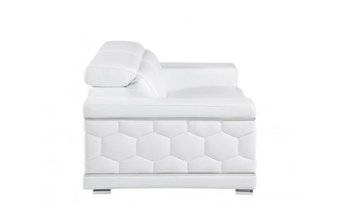 296 White Loveseat – Genuine LeatherModel:  296-WHITE-L