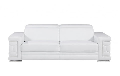 296 White Sofa – Genuine LeatherModel:  296-WHITE-S