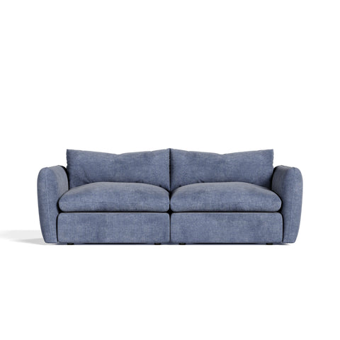 Divani Casa Kinsey Modern Blue Fabric Modular Sectional Sofa 2 Piece Sectional Model VGKK-KF.8035-MOD-NAVY-2-Piece Sectional