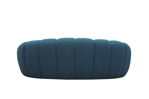 Divani Casa Yolonda Modern Curved Dark Teal Fabric Loveseat Model VGEV2126C-LOVE-C-15