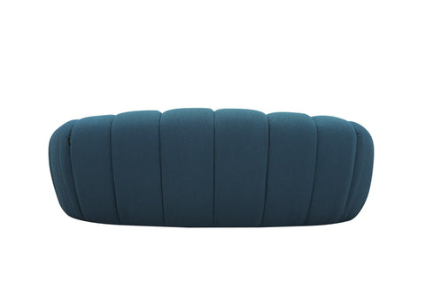 Divani Casa Yolonda Modern Curved Dark Teal Fabric Sofa Set