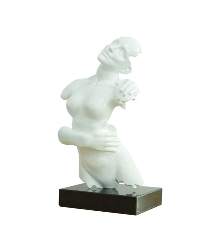 Modrest Woman Torso Modern White & Black Base Sculpture Model VGTH-DL-044