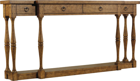Hooker Furniture Living Room Sanctuary Four-Drawer Thin Console - Drift