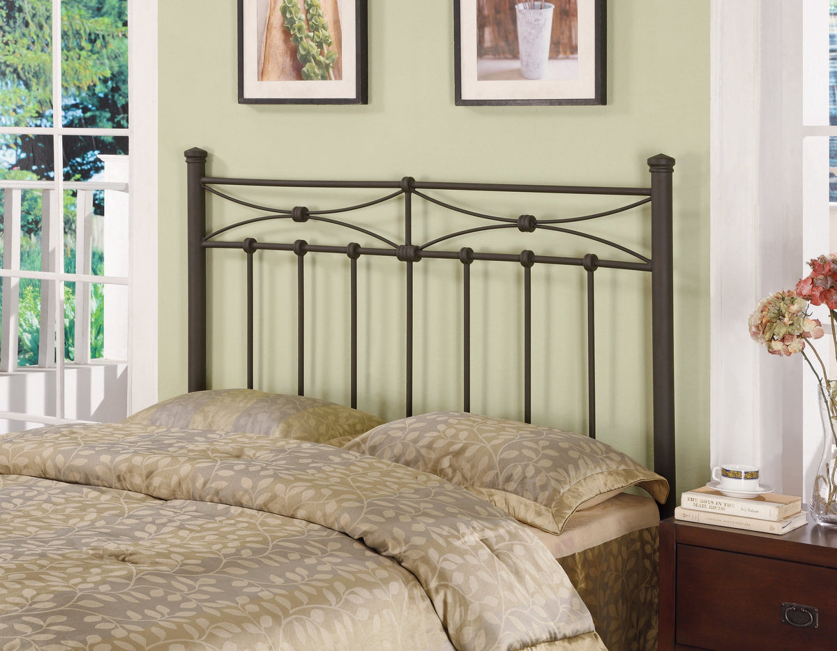Coaster Lane Full/Queen Metal Headboard Rustic Bronze Model 300187QF