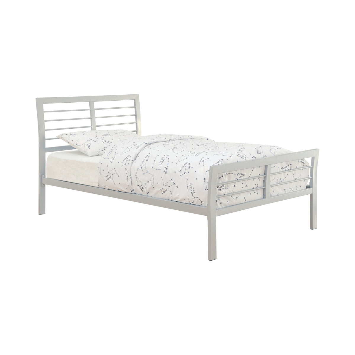 Coaster Cooper Queen Metal Bed Silver Model 300201Q