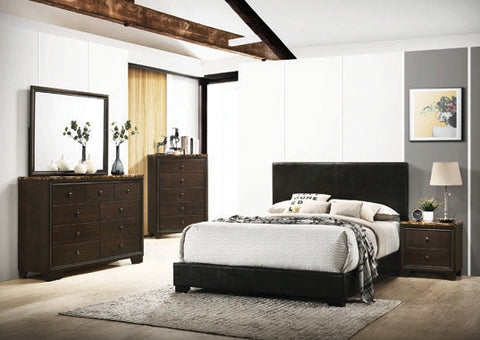 Coaster Conner Full Upholstered Panel Bed Black Model 300260F