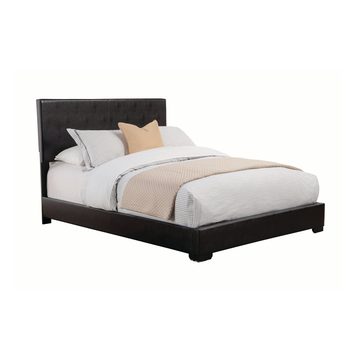 Coaster Conner Twin Upholstered Panel Bed Black Model 300260T