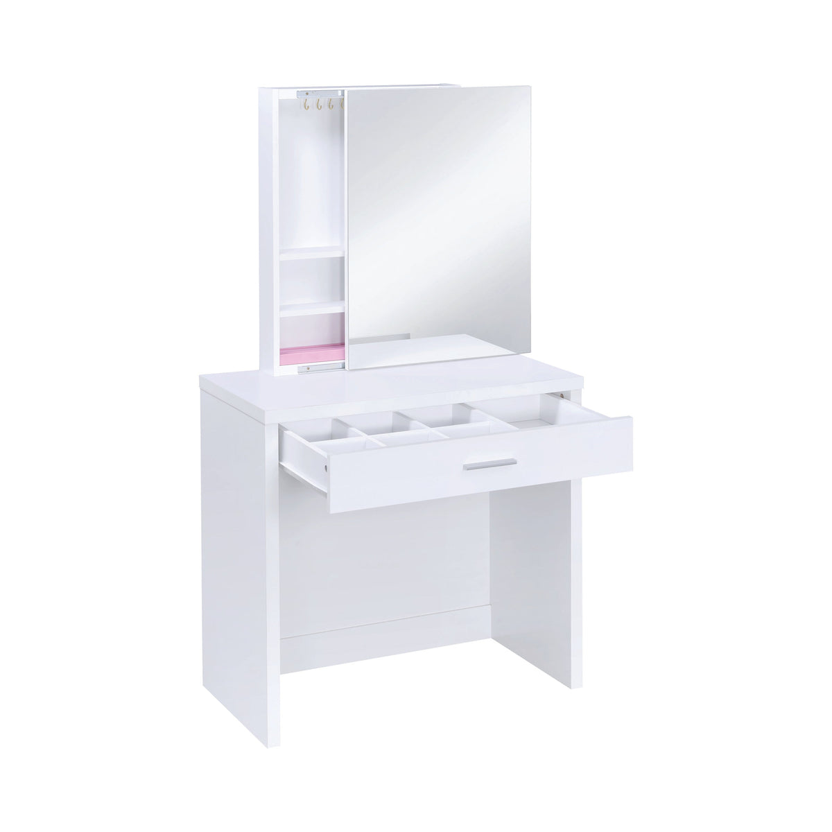 Coaster Harvey 2-piece Vanity Set with Lift-Top Stool White Model 300290