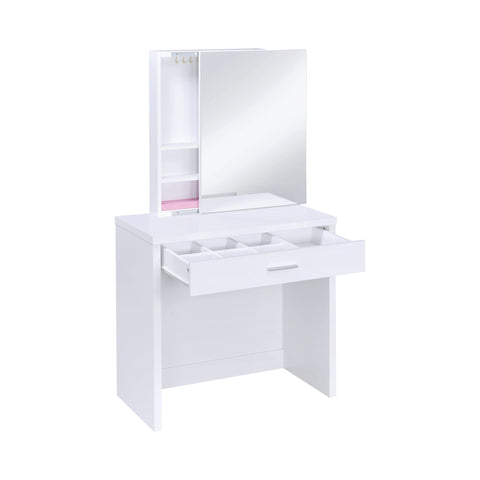 Coaster Harvey 2-piece Vanity Set with Lift-Top Stool White Model 300290