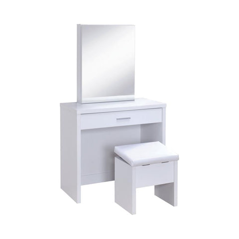Coaster Harvey 2-piece Vanity Set with Lift-Top Stool White Model 300290
