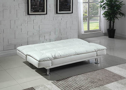 Coaster Dilleston Tufted Back Upholstered Sofa Bed White Model 300291