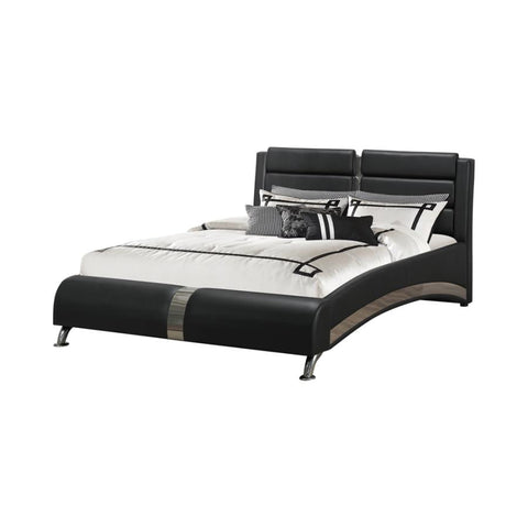 Coaster Jeremaine California King Upholstered Bed Black Model 300350KW