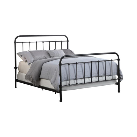 Coaster Livingston Queen Panel Metal Bed Dark Bronze Model 300399Q