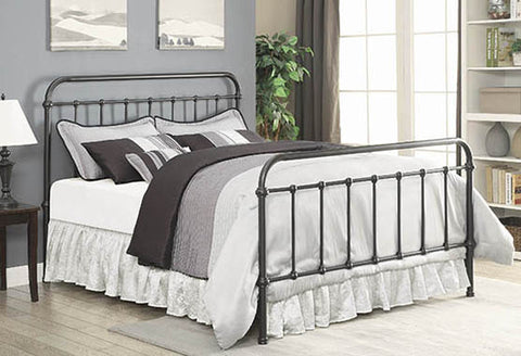 Coaster Livingston Queen Panel Metal Bed Dark Bronze Model 300399Q