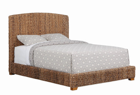 Coaster Laughton Eastern King Hand-Woven Banana Leaf Bed Amber Model 300501KE