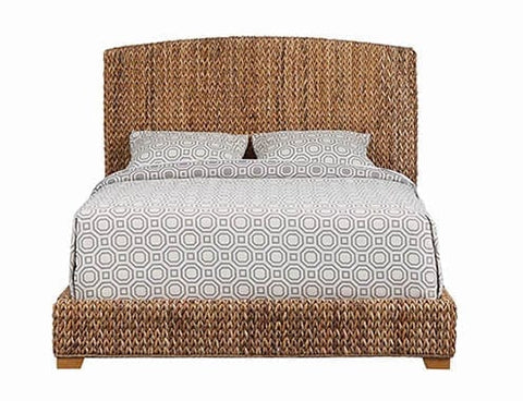 Coaster Laughton Eastern King Hand-Woven Banana Leaf Bed Amber Model 300501KE