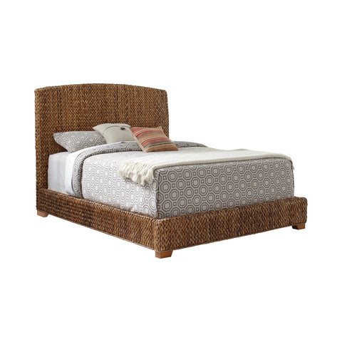Coaster Laughton Eastern King Hand-Woven Banana Leaf Bed Amber Model 300501KE
